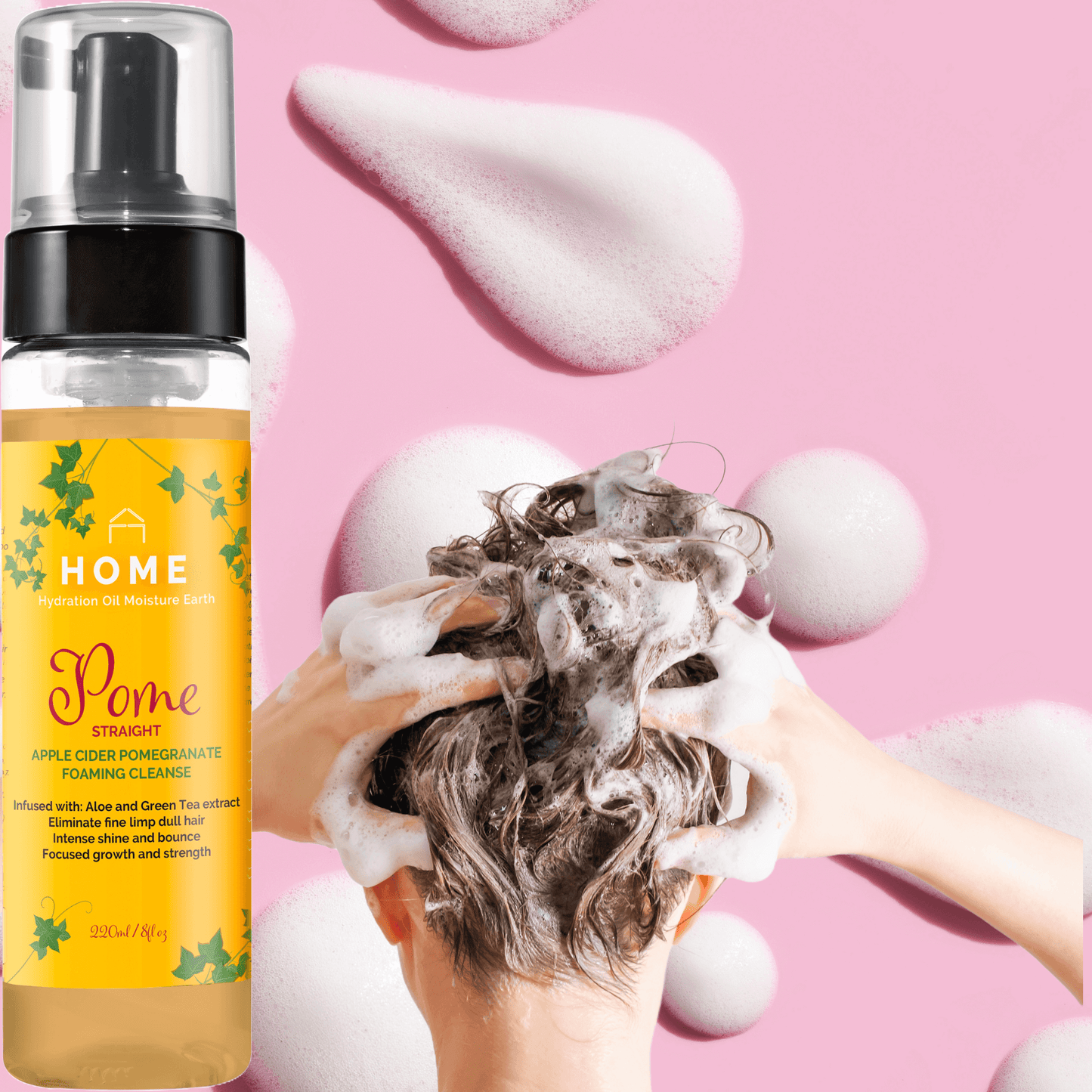 Pome Straight Apple Cider Pomgranate Foaming Shampoo Cleanse